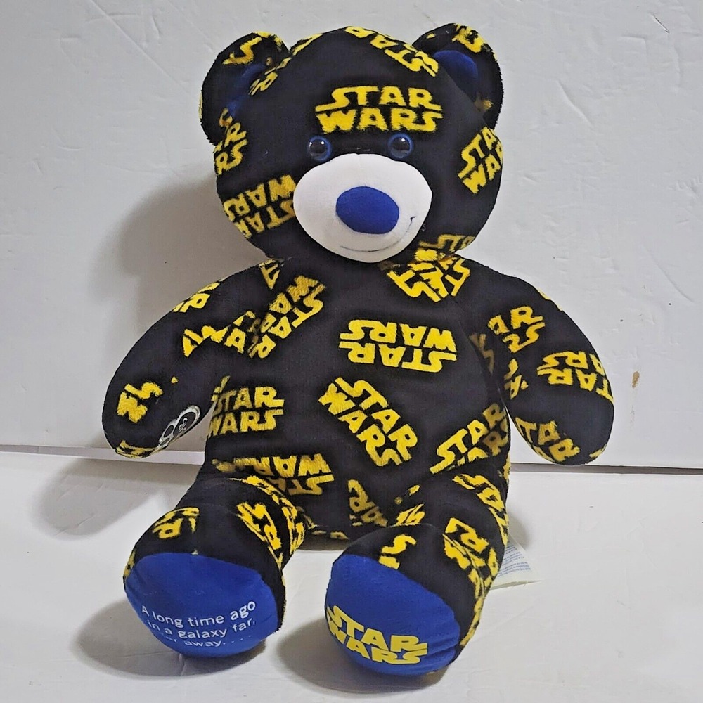 Build A Bear Star Wars Black Blue Yellow Logo Movie Plush 16 Inch 2015